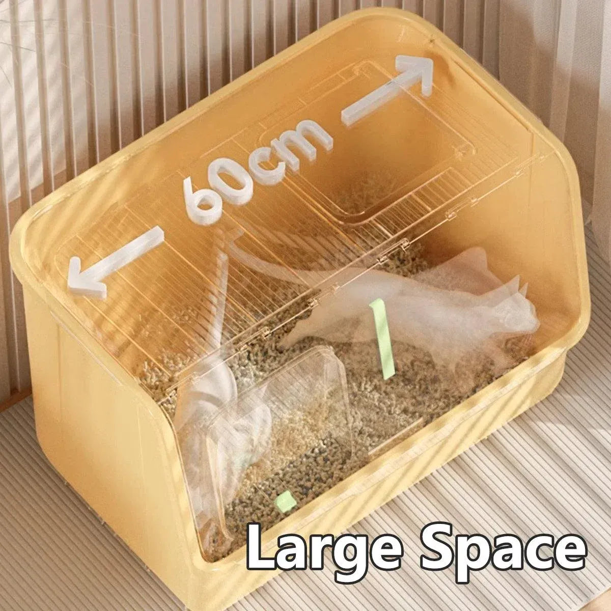 Spud Jax Petshop Large Fully Enclosed Cat Litter Box with Lid Odor Control Litter Pan for Cats - Yellow Large Fully Enclosed Cat Litter Box with Lid Odor Control Litter Pan for Cats - Yellow Pet Care > Cat Supplies > Cat Litter