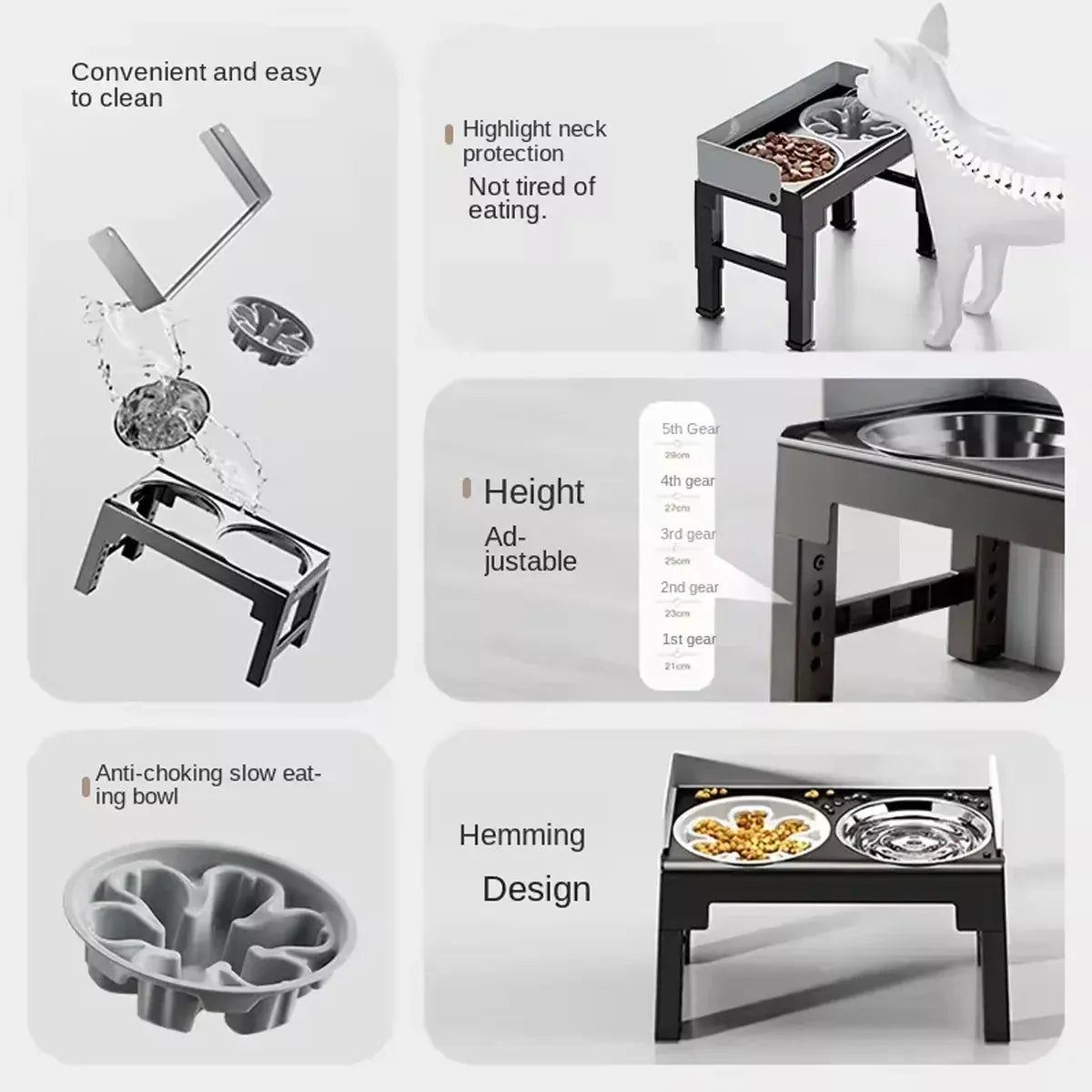 Spud Jax Petshop Height Adjustable Pet Feeding Bowl Dog Bowl Elevated Pet Dish Food Water Bowl Height Adjustable Pet Feeding Bowl Dog Bowl Elevated Pet Dish Food Water Bowl Pet Care > Dog Supplies > Dog Bowls, Feeders & Waterers