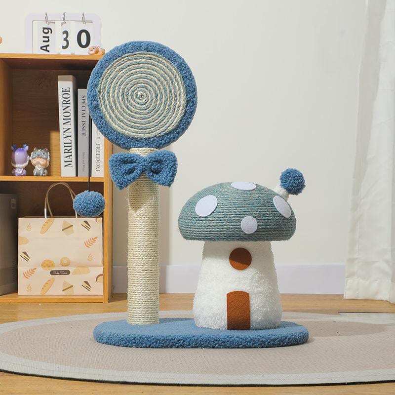 Spud Jax Petshop Blue Durable Mushroom Cat Scratching Post - Anti-Slip, No Debris Cat Scratch Pad with Sofa Protection for Small Cats Blue Durable Mushroom Cat Scratching Post - Anti-Slip, No Debris Cat Scratch Pad with Sofa Protection for Small Cats Pet Care > Cat Supplies > Cat Scratching Posts