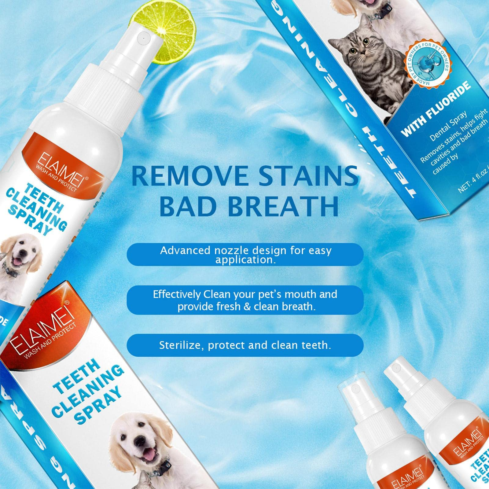 Spud Jax Petshop 2 Pcs Pet Oral Breath Freshener Spray 120ML EACH 2 Pcs Pet Oral Breath Freshener Spray 120ML EACH Pet Care > Cleaning & Maintenance > Pet Grooming Supplies