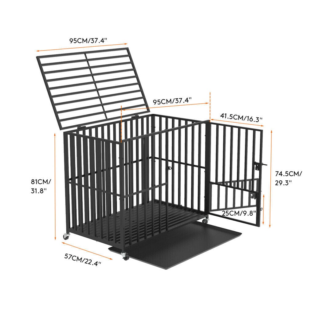 Spud Jax Petshop 38 Heavy Duty Dog Cage Large XL XXL Pet Kennel on Wheels 38 Heavy Duty Dog Cage Large XL XXL Pet Kennel on Wheels Pet Care > Dog Supplies > Dog Kennels