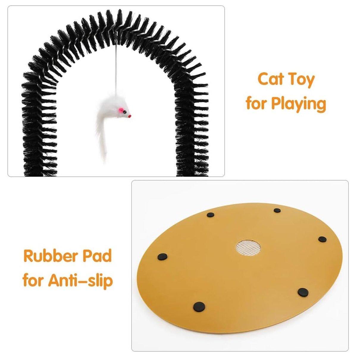 Spud Jax Petshop Arch Cat Scrub Brush Pet Grooming Toy Self Groomer Tickle Device for Cats Arch Cat Scrub Brush Pet Grooming Toy Self Groomer Tickle Device for Cats Pet Care > Cat Supplies > Cat Scratchers