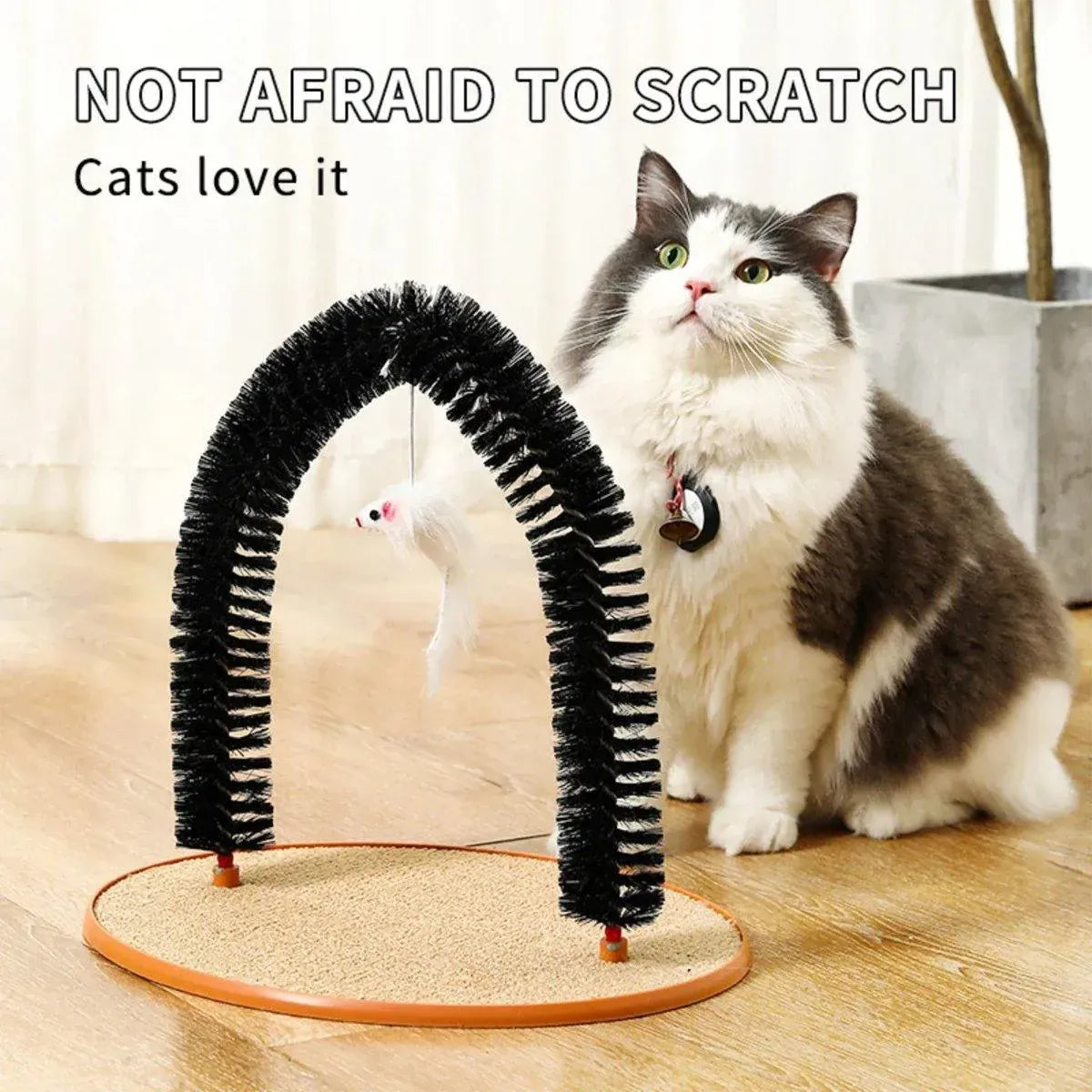 Spud Jax Petshop Arch Cat Scrub Brush Pet Grooming Toy Self Groomer Tickle Device for Cats Arch Cat Scrub Brush Pet Grooming Toy Self Groomer Tickle Device for Cats Pet Care > Cat Supplies > Cat Scratchers