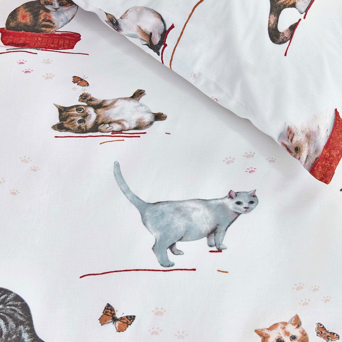 Spud Jax Petshop Bedding House Cute Cats Cotton Quilt Cover Set Single Home & Garden > Bedding > Duvet Covers