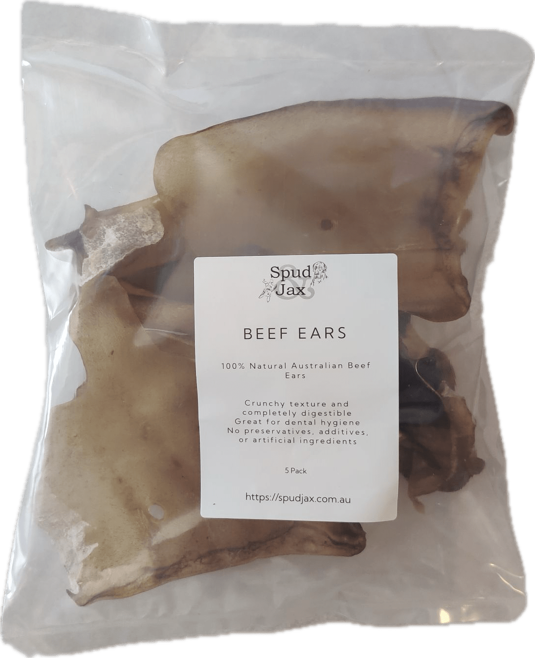Spud Jax Petshop COW EARS dog treats