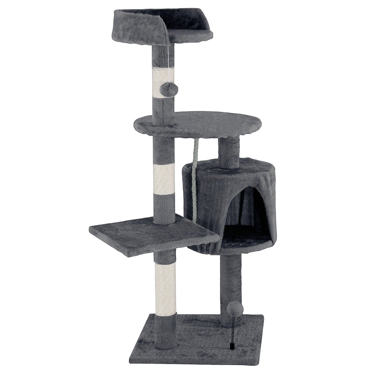 Spud Jax Petshop Cat Tower Tree Scratching Post Dark Grey Condo 112cm Cat Tower Tree Scratching Post Dark Grey Condo 112cm Pet Care > Cat Supplies > Cat Scratching Posts