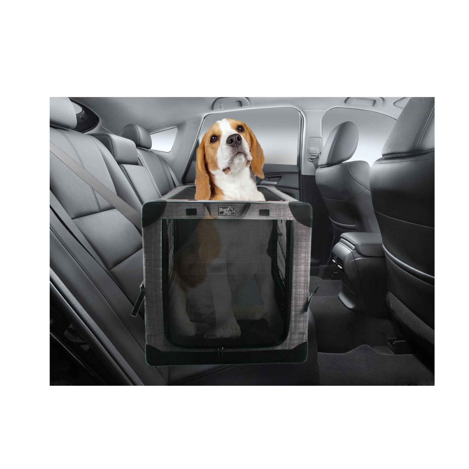 Spud Jax Petshop Collapsible Pet Travel Crate - X-Large Dog Cat Soft Foldable Portable Car Carrier Collapsible Pet Travel Crate - X-Large Dog Cat Soft Foldable Portable Car Carrier Pet Care