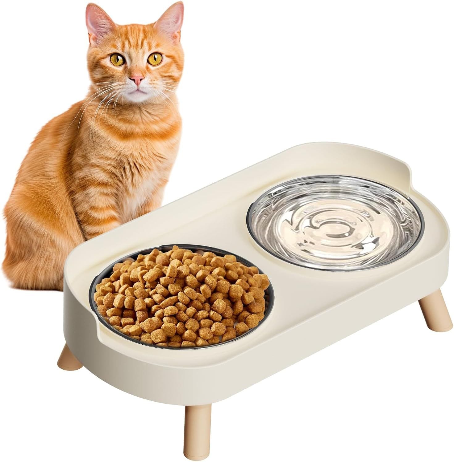 Spud Jax Petshop Elevated Cat Bowl Elevated Cat Bowl Pet Care > Dog Supplies > Dog Bowls, Feeders & Waterers