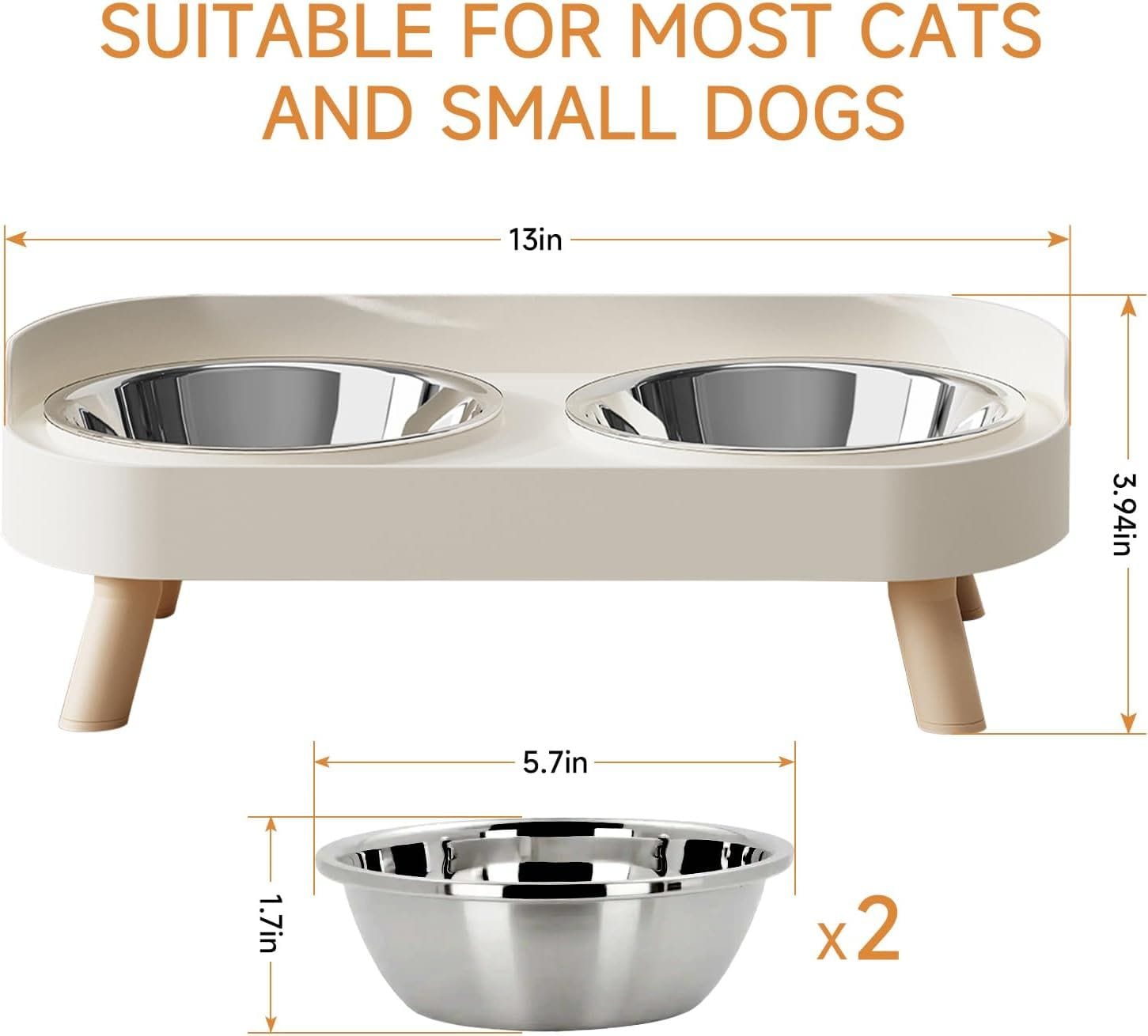 Spud Jax Petshop Elevated Cat Bowl Elevated Cat Bowl Pet Care > Dog Supplies > Dog Bowls, Feeders & Waterers