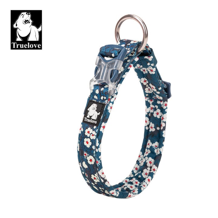 Spud Jax Petshop Floral Collar Saxony Blue XL Pet Care > Dog Supplies