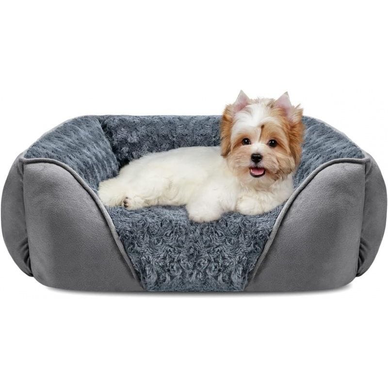 Spud Jax Petshop Grey Small & Medium Pet Bed - Washable Rectangle Dog Bed with Bolstered Walls and Anti-Slip Bottom, S (60×45×14cm) Grey Small & Medium Pet Bed - Washable Rectangle Dog Bed with Bolstered Walls and Anti-Slip Bottom, S (60×45×14cm) Pet Care > Dog Supplies > Dog Beds
