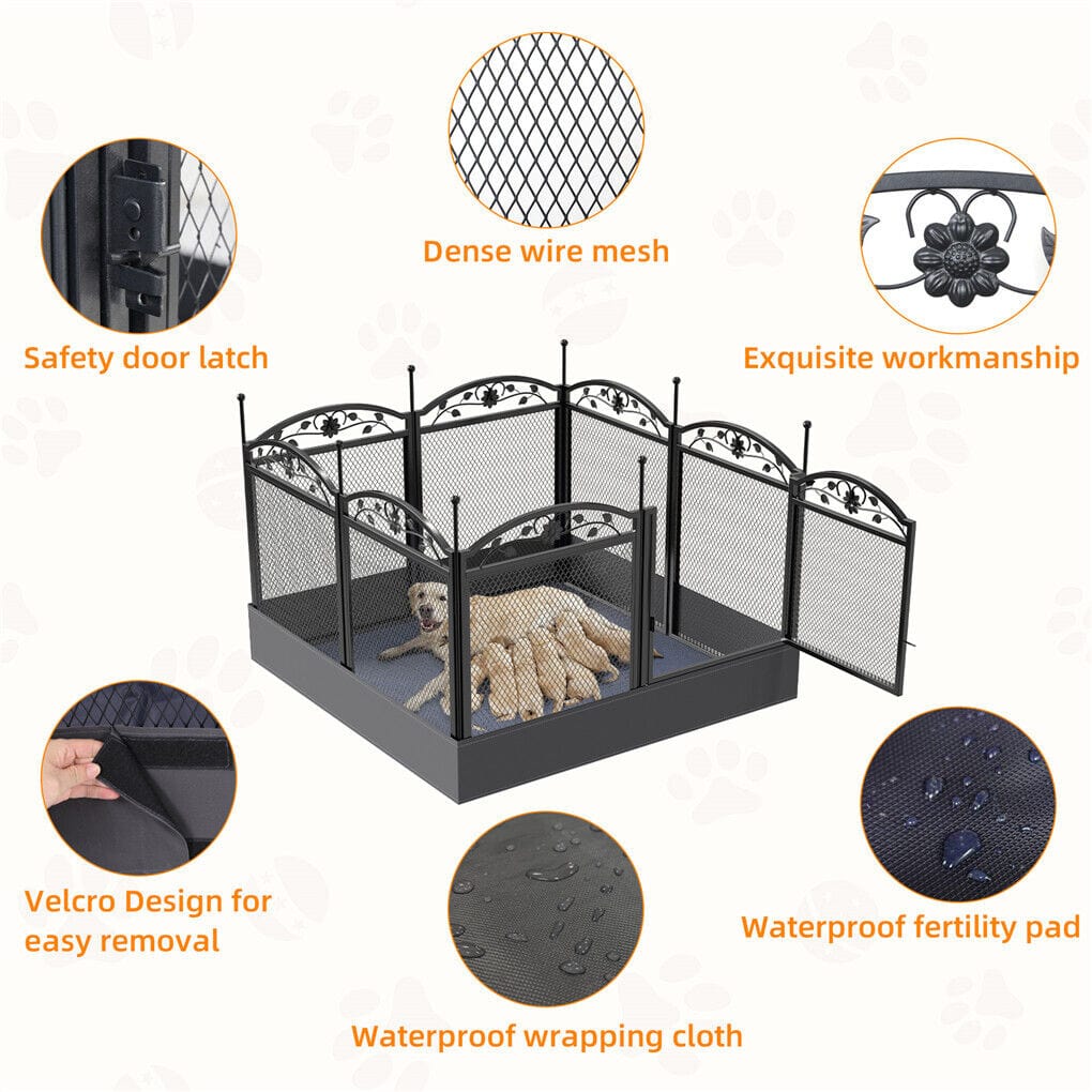 Spud Jax Petshop HeavyDuty Metal Dog Playpen w/ Waterproof Border HeavyDuty Metal Dog Playpen w/ Waterproof Border Pet Care > Dog Supplies > Dog Playpens & Gates