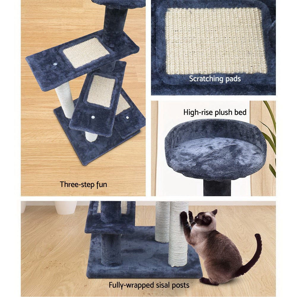 Spud Jax Petshop i.Pet Cat Tree 100cm Trees Scratching Post Scratcher Tower Condo House Furniture Wood Steps Pet Care