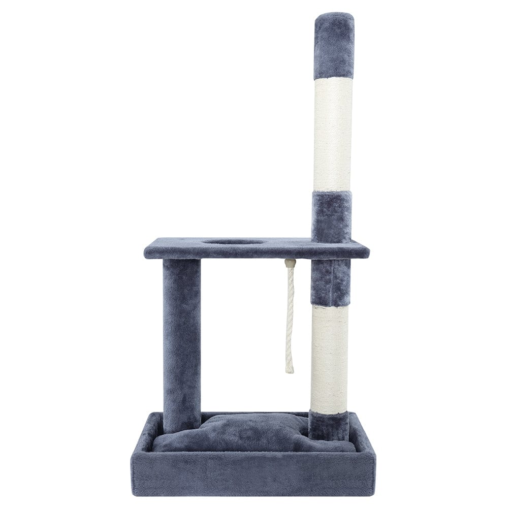 Spud Jax Petshop i.Pet Cat Tree 102cm Scratching Post Tower Scratcher Condo House Board Grey Pet Care > Cat Supplies