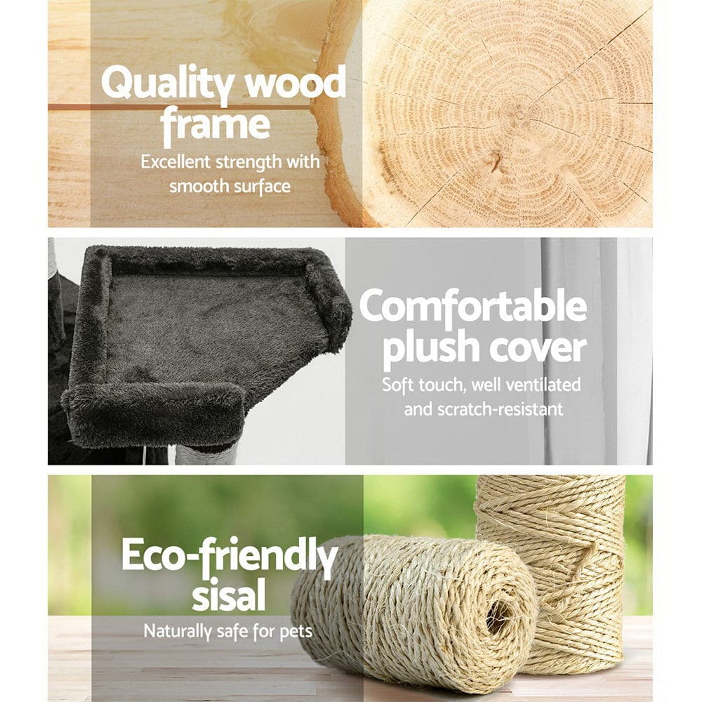 Spud Jax Petshop i.Pet Cat Tree 180cm Trees Scratching Post Scratcher Tower Condo House Furniture Wood Pet Care