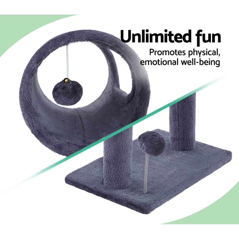 Spud Jax Petshop i.Pet Cat Tree 53cm Scratching Post Tower Scratcher Wood Condo House Trees Grey Pet Care > Cat Supplies