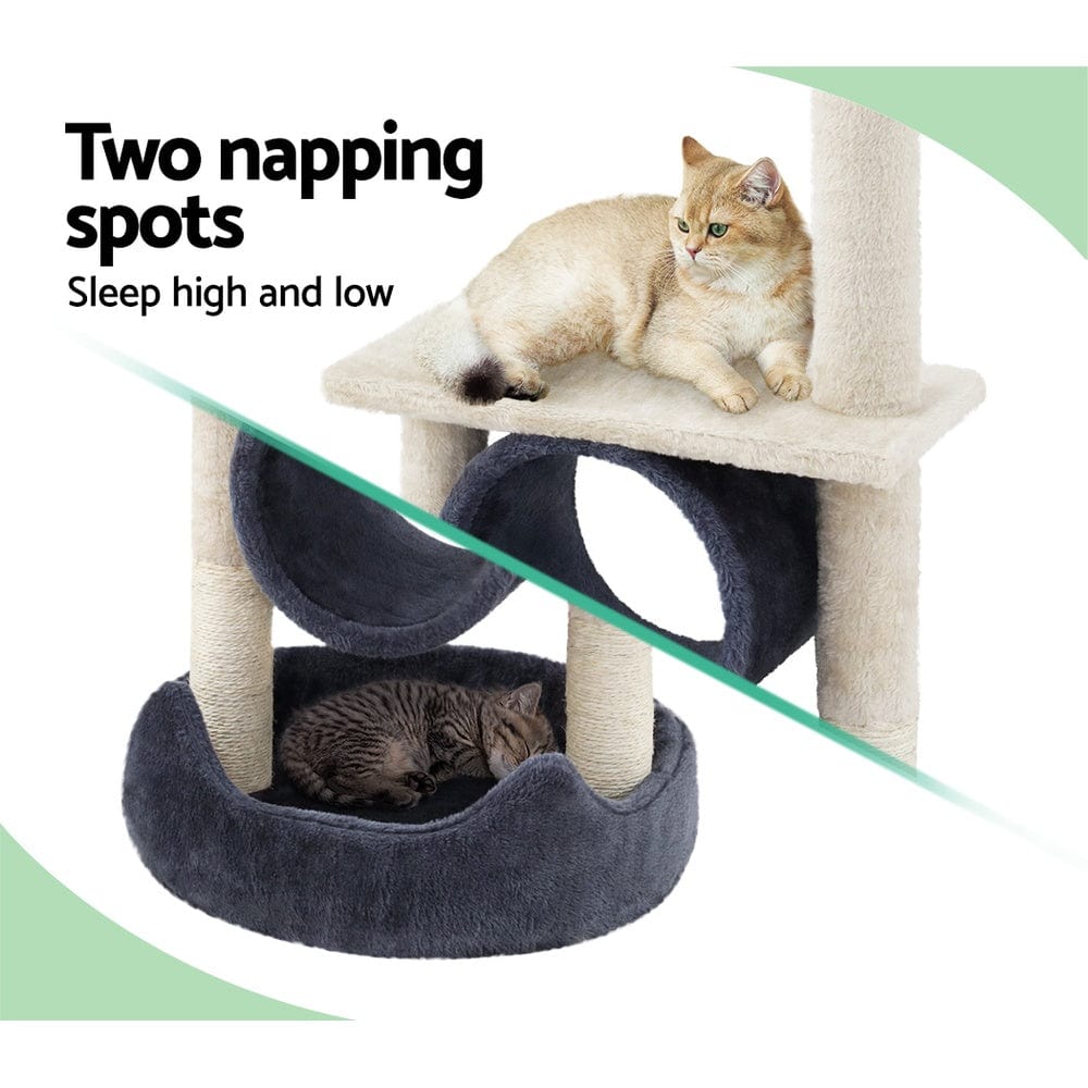 Spud Jax Petshop i.Pet Cat Tree 76cm Scratching Post Tower Scratcher Condo House Hanging toys Pet Care > Cat Supplies