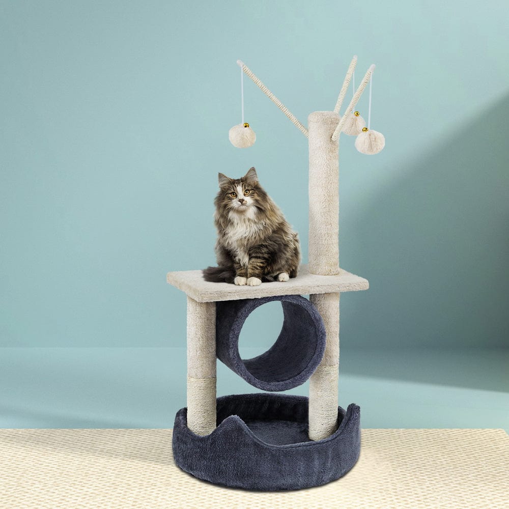 Spud Jax Petshop i.Pet Cat Tree 76cm Scratching Post Tower Scratcher Condo House Hanging toys Pet Care > Cat Supplies