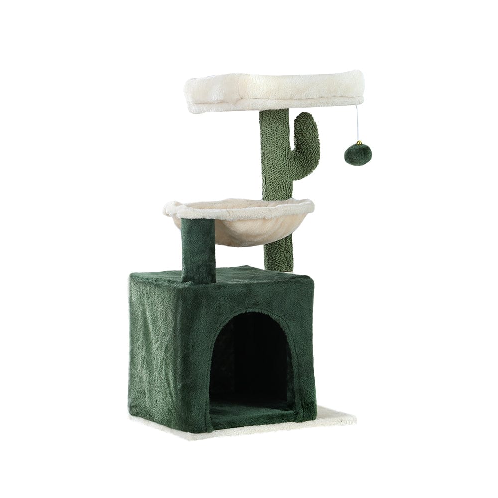 Spud Jax Petshop i.Pet Cat Tree 78cm Scratching Post Tower Scratcher Wood Condo House Bed Toys Green Pet Care > Cat Supplies > Cat Scratching Posts