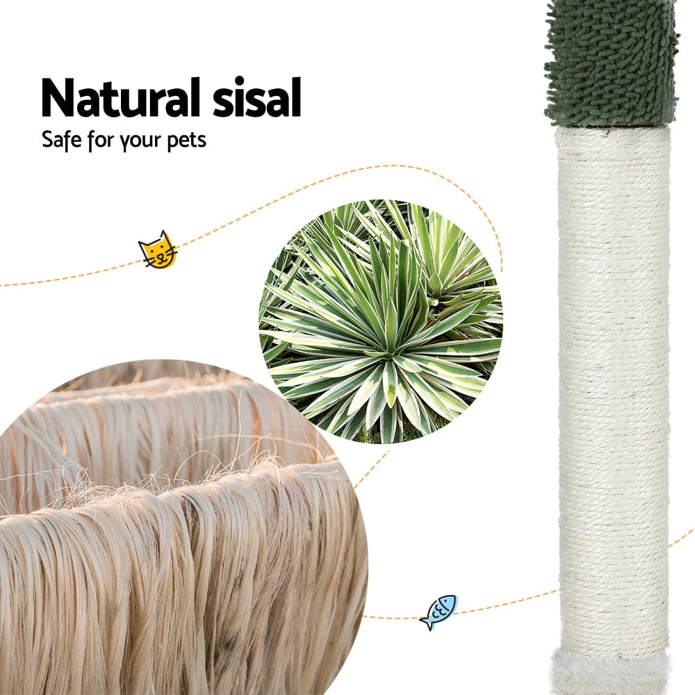 Spud Jax Petshop i.Pet Cat Tree 78cm Scratching Post Tower Scratcher Wood Condo House Bed Toys Green Pet Care > Cat Supplies > Cat Scratching Posts
