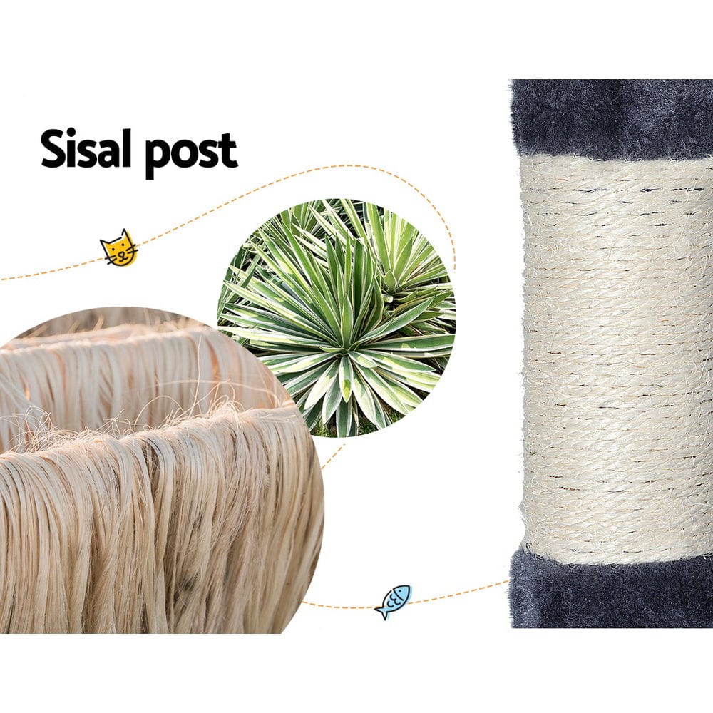 Spud Jax Petshop i.Pet Cat Tree Tower Scratching Post Scratcher 138cm Trees Condo House Grey Pet Care > Cat Supplies > Cat Scratching Posts