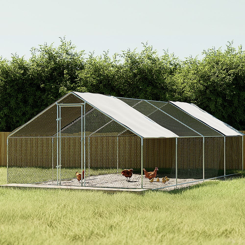 Spud Jax Petshop i.Pet Chicken Coop Cage 3x8x2m Galvanised Steel Pet Care > Coops & Hutches