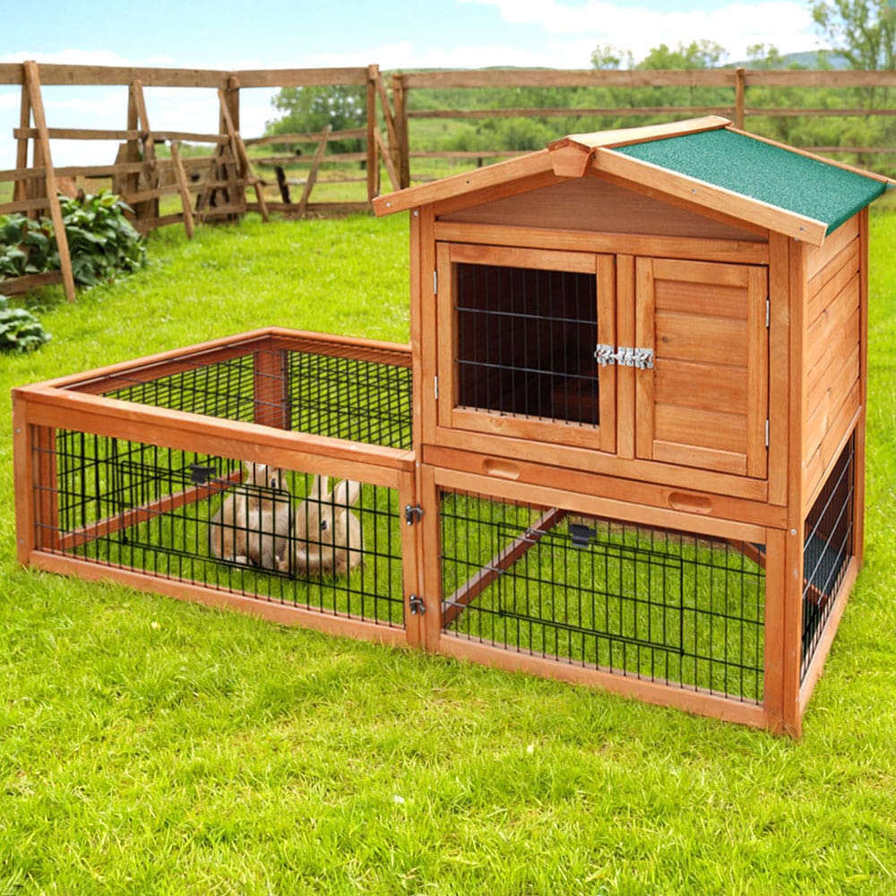 Spud Jax Petshop i.Pet Chicken Coop Rabbit Hutch 155cm x 49cm x 90cm Large Chicken Coop Wooden Run Cage House Outdoor i.Pet Chicken Coop Rabbit Hutch 155cm x 49cm x 90cm Large Chicken Coop Wooden Run Cage House Outdoor Pet Care