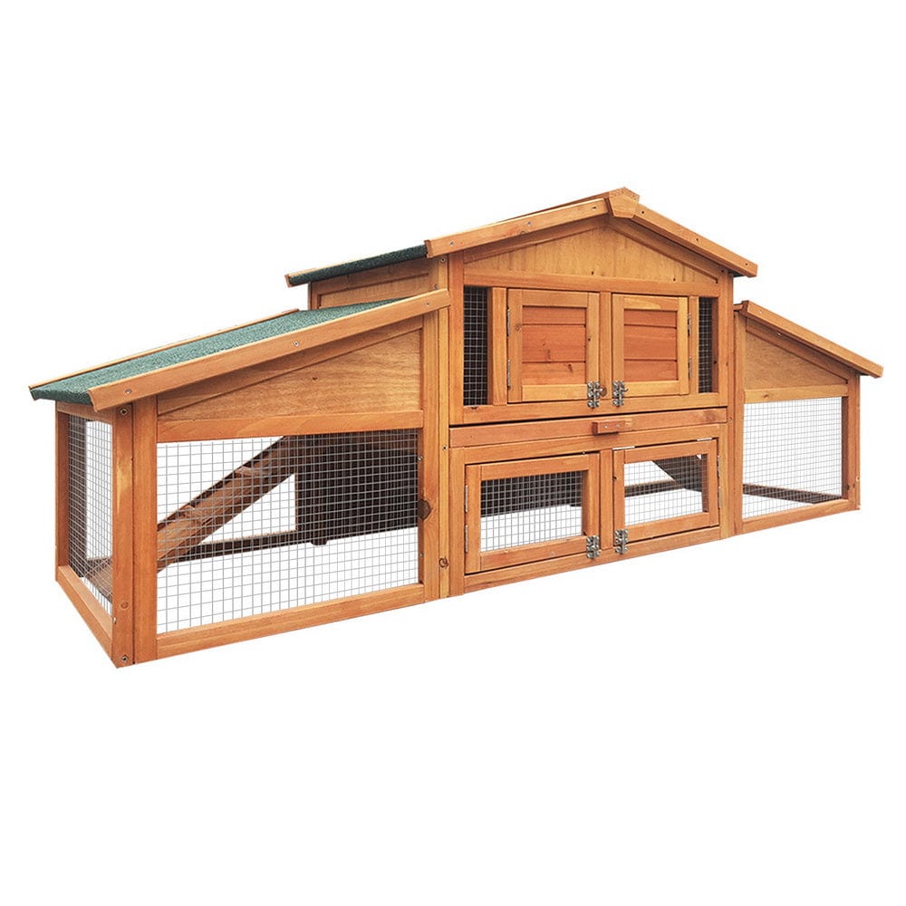 Spud Jax Petshop i.Pet Chicken Coop Rabbit Hutch 169cm x 52cm x 72cm Large Chicken Coop Wooden House Run Cage i.Pet Chicken Coop Rabbit Hutch 169cm x 52cm x 72cm Large Chicken Coop Wooden House Run Cage Coop_Hutch