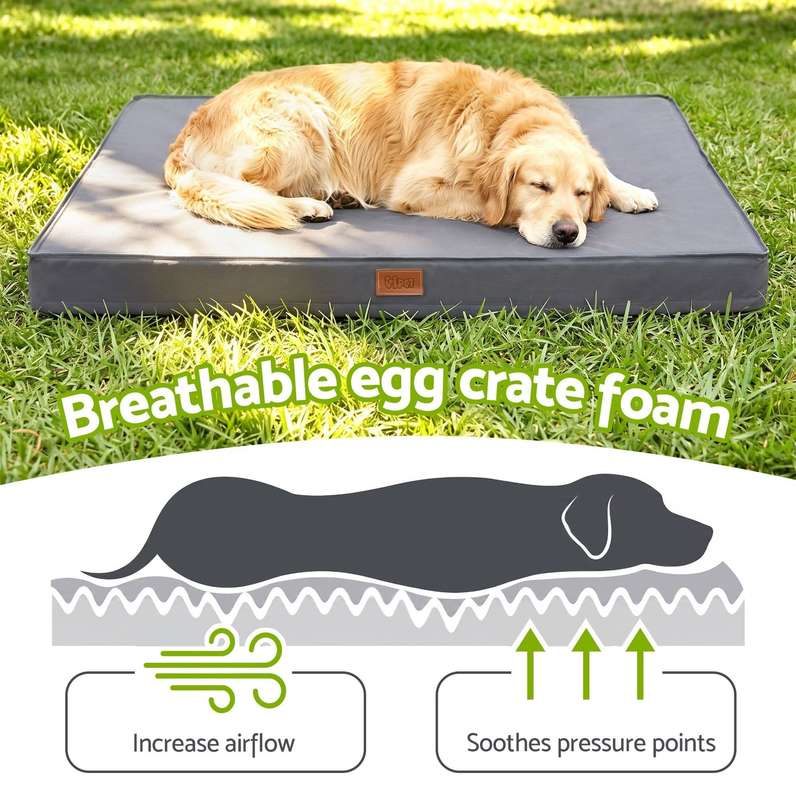 Spud Jax Petshop i.Pet Dog Bed XL Water-resistant Egg Crate Foam Orthopedic Pet Mat Grey i.Pet Dog Bed XL Water-resistant Egg Crate Foam Orthopedic Pet Mat Grey Pet Care > Dog Supplies > Dog Beds