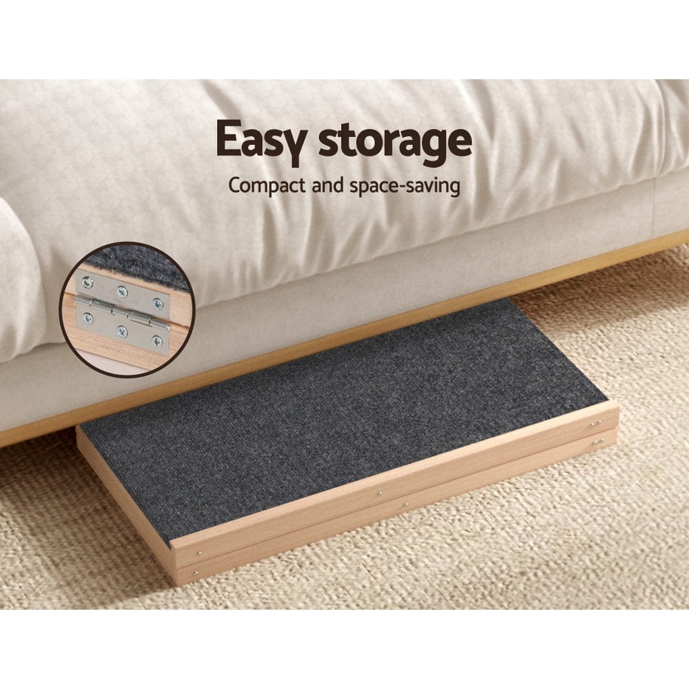 Spud Jax Petshop i.Pet Dog Ramp 70cm Adjustable Height Wooden Steps Stairs For Bed Sofa Car Foldable i.Pet Dog Ramp 70cm Adjustable Height Wooden Steps Stairs For Bed Sofa Car Foldable Pet Care > Dog Supplies > Dog Steps & Ramps