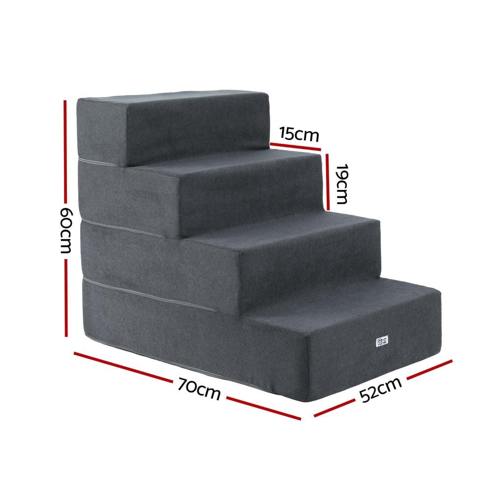 Spud Jax Petshop i.Pet Dog Ramp Foam Dog Cover Stairs Portable Cat Ladder For Sofa Bed 4 Steps i.Pet Dog Ramp Foam Dog Cover Stairs Portable Cat Ladder For Sofa Bed 4 Steps Pet Care > Dog Supplies > Dog Steps & Ramps