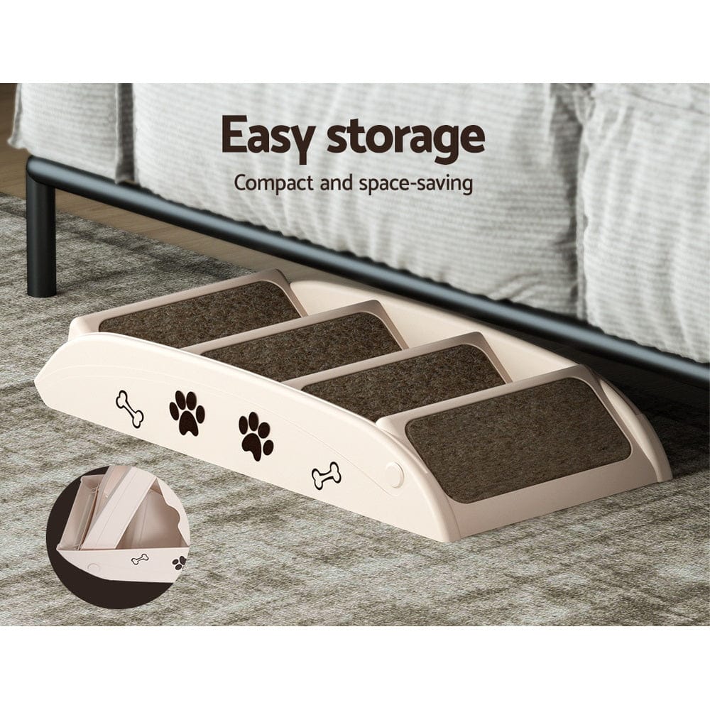 Spud Jax Petshop i.Pet Dog Ramp Steps For Bed Sofa Car Pet Stairs Ladder Portable Foldable Beige i.Pet Dog Ramp Steps For Bed Sofa Car Pet Stairs Ladder Portable Foldable Beige Pet Care > Dog Supplies > Dog Steps & Ramps