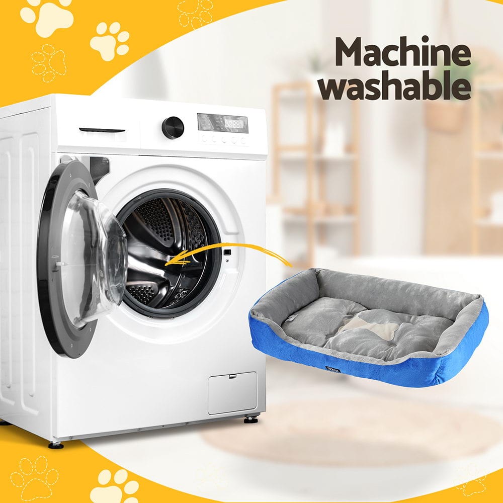 Spud Jax Petshop i.Pet Pet Bed Dog Cat Calming Soft Mat Sleeping Comfy Plush Cave Washable Blue i.Pet Pet Bed Dog Cat Calming Soft Mat Sleeping Comfy Plush Cave Washable Blue Pet Care > Dog Supplies