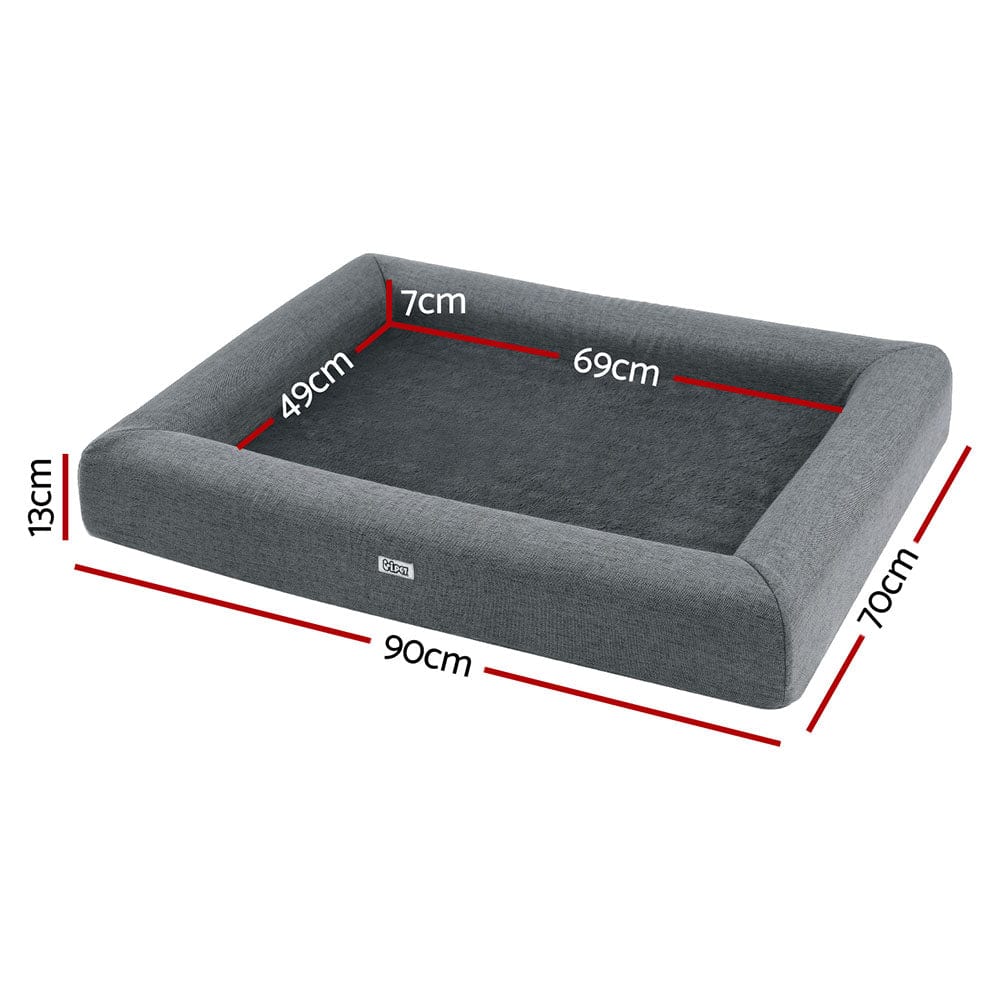 Spud Jax Petshop i.Pet Pet Bed Dog Cat Large Calming Soft Sofa Cushion Egg Crate Washable Grey i.Pet Pet Bed Dog Cat Large Calming Soft Sofa Cushion Egg Crate Washable Grey Pet Care > Dog Supplies > Dog Beds