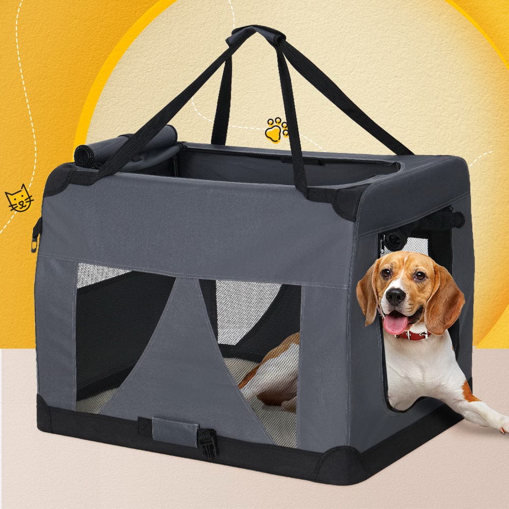 Spud Jax Petshop i.Pet Pet Carrier Soft Crate Dog Cat Travel 121x80CM Portable Foldable Car 4XL i.Pet Pet Carrier Soft Crate Dog Cat Travel 121x80CM Portable Foldable Car 4XL Pet Care > Cat Supplies > Cat Carriers & Crates