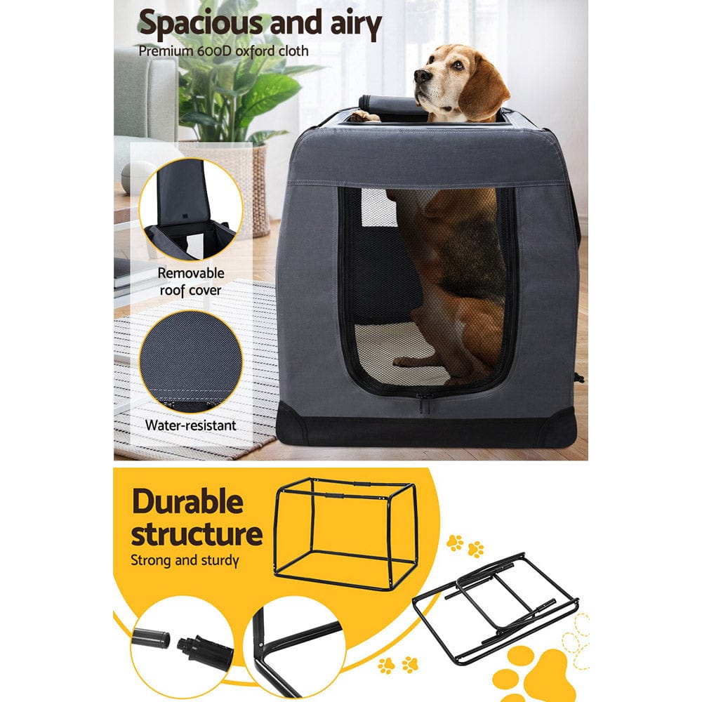 Spud Jax Petshop i.Pet Pet Carrier Soft Crate Dog Cat Travel 121x80CM Portable Foldable Car 4XL i.Pet Pet Carrier Soft Crate Dog Cat Travel 121x80CM Portable Foldable Car 4XL Pet Care > Cat Supplies > Cat Carriers & Crates