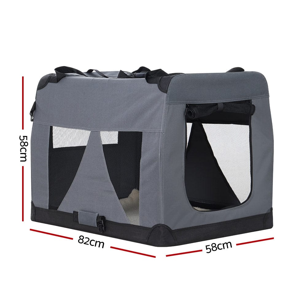 Spud Jax Petshop i.Pet Pet Carrier Soft Crate Dog Cat Travel 82x58CM Portable Foldable Car XL i.Pet Pet Carrier Soft Crate Dog Cat Travel 82x58CM Portable Foldable Car XL Pet Care > Cat Supplies > Cat Carriers & Crates