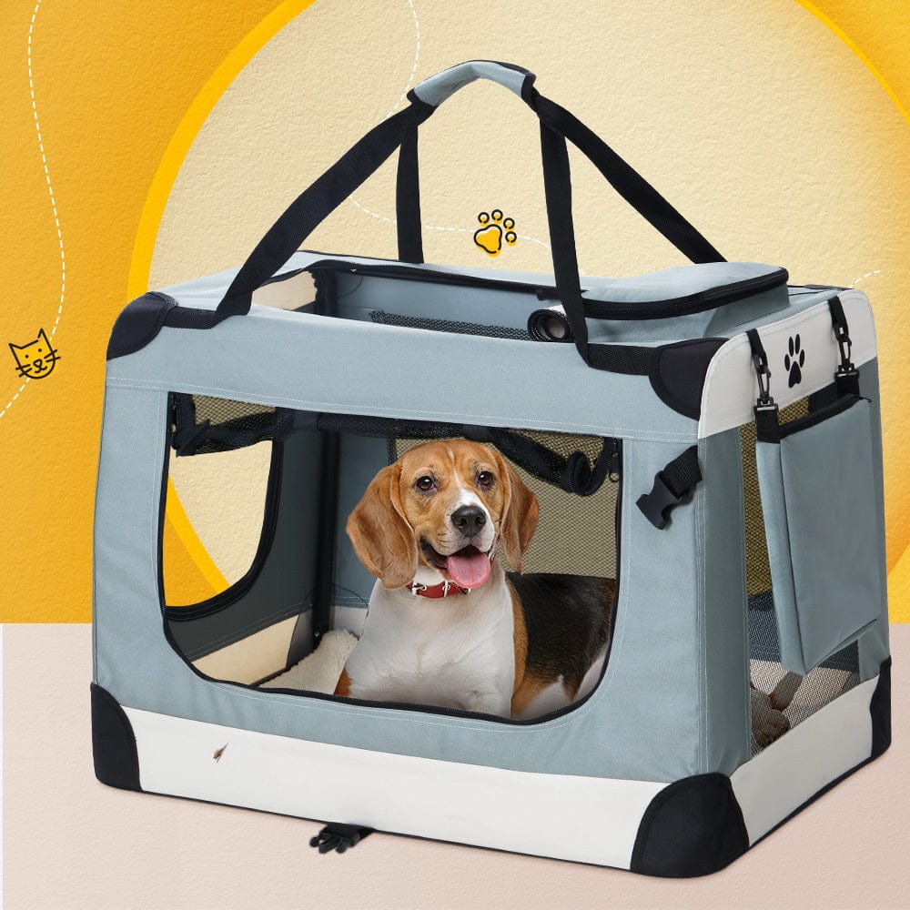 Spud Jax Petshop i.Pet Pet Carrier Soft Crate Dog Cat Travel 90x61CM Portable Foldable Car 2XL i.Pet Pet Carrier Soft Crate Dog Cat Travel 90x61CM Portable Foldable Car 2XL Pet Care > Cat Supplies > Cat Carriers & Crates