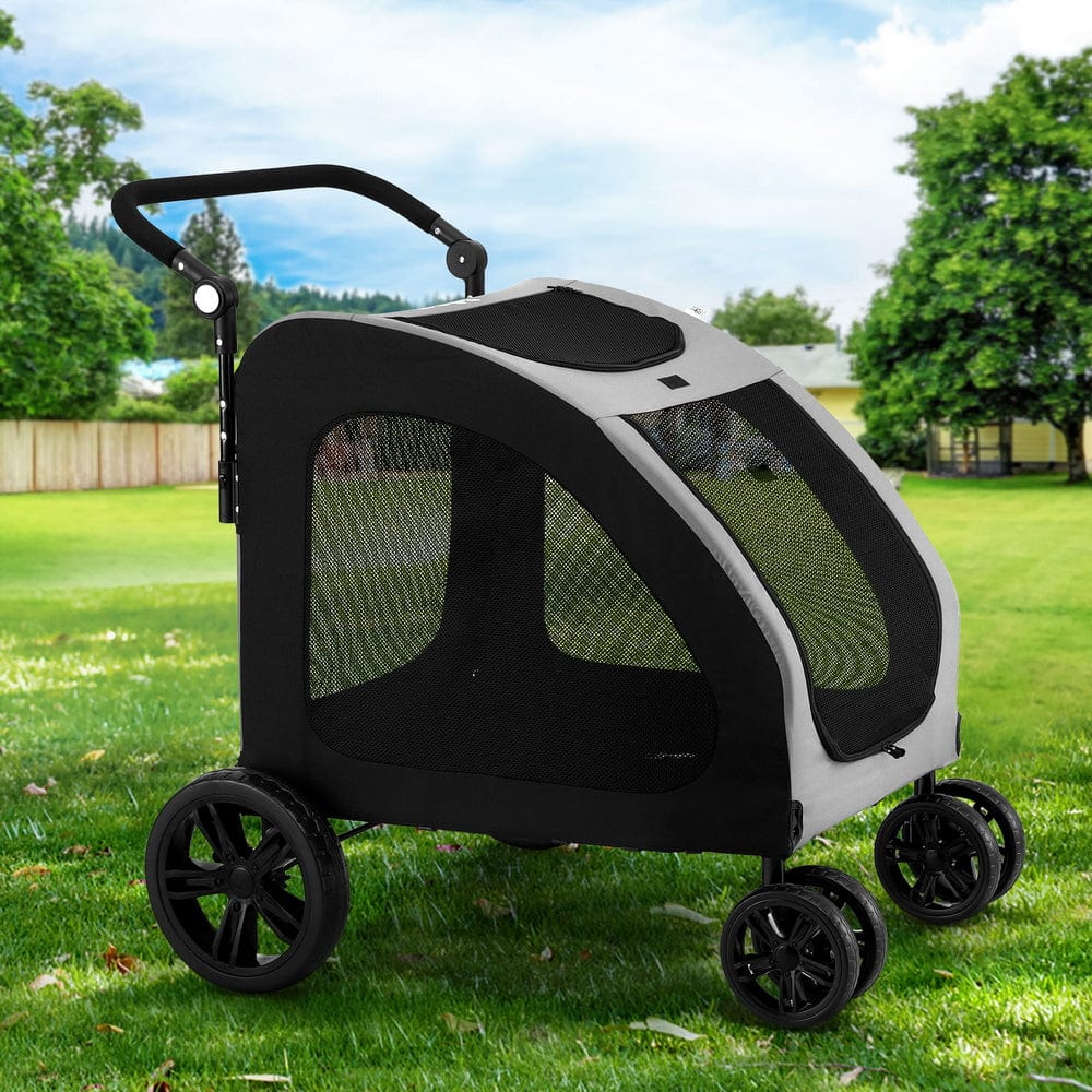Spud Jax Petshop i.Pet Pet Dog Stroller Pram Large Carrier Cat Travel Foldable Strollers 4 Wheels i.Pet Pet Dog Stroller Pram Large Carrier Cat Travel Foldable Strollers 4 Wheels Pet Care