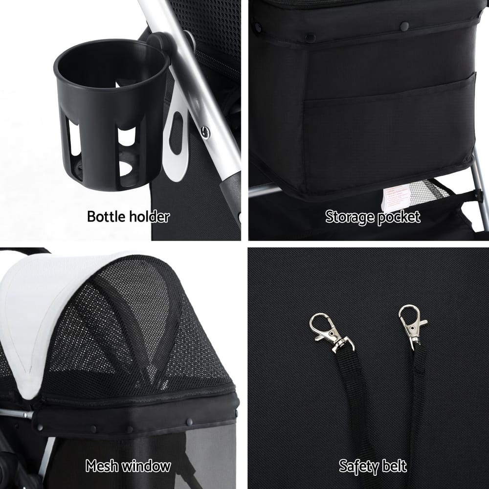 Spud Jax Petshop i.Pet Pet Stroller Pram Dog Cat Carrier Cage Large Travel Pushchair Foldable 4 Wheels i.Pet Pet Stroller Pram Dog Cat Carrier Cage Large Travel Pushchair Foldable 4 Wheels Pet Care > Cat Supplies > Cat Carriers & Crates