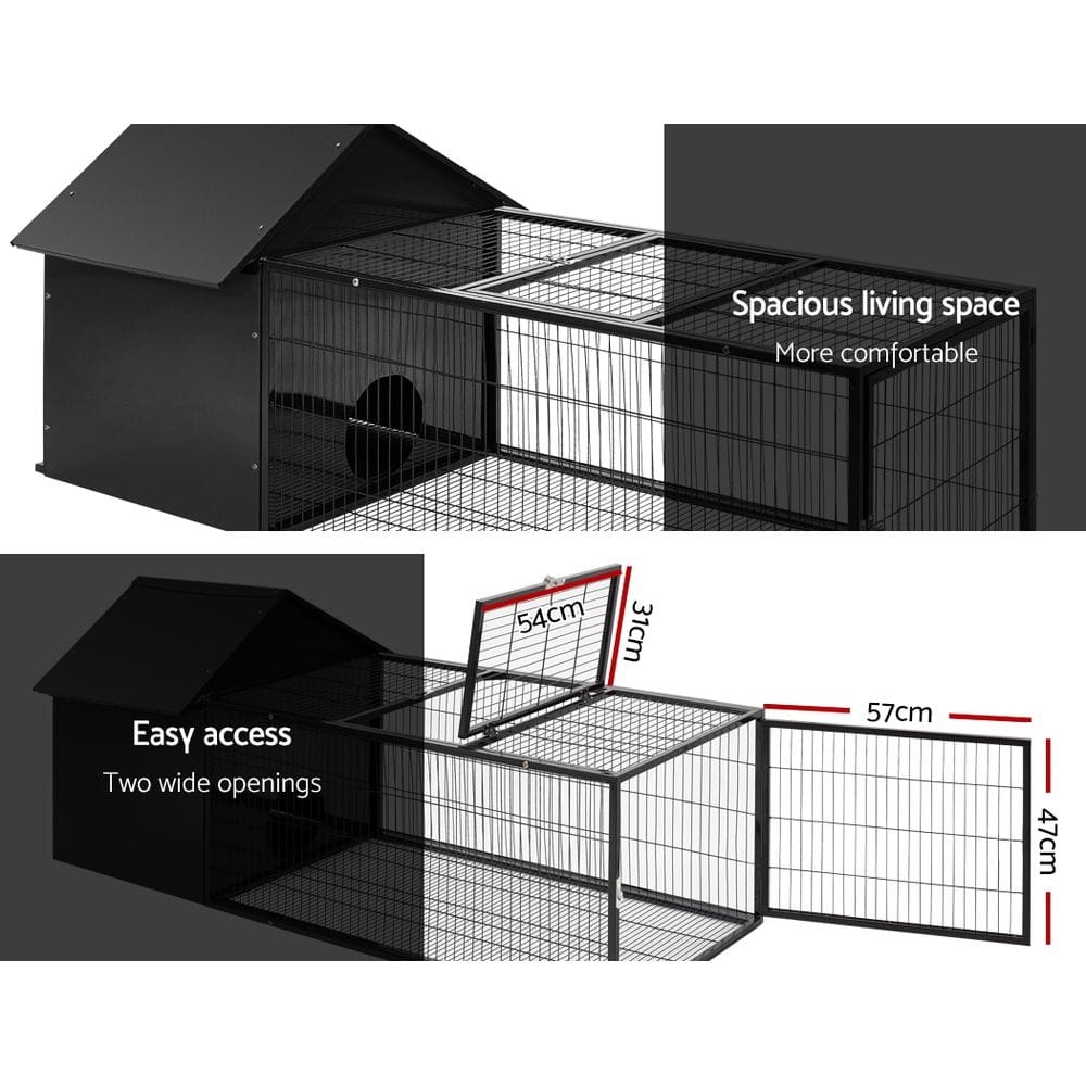 Spud Jax Petshop i.Pet Rabbit Cage Hutch Cages Indoor Outdoor Hamster Enclosure Pet Metal Carrier 162CM Length i.Pet Rabbit Cage Hutch Cages Indoor Outdoor Hamster Enclosure Pet Metal Carrier 162CM Length Pet Care