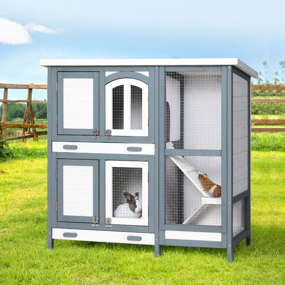 Spud Jax Petshop i.Pet Rabbit Hutch Chicken Coop 98cm x 45cm x 92cm Chicken Coop Large Wooden House Run Cage Outdoor i.Pet Rabbit Hutch Chicken Coop 98cm x 45cm x 92cm Chicken Coop Large Wooden House Run Cage Outdoor Pet Care