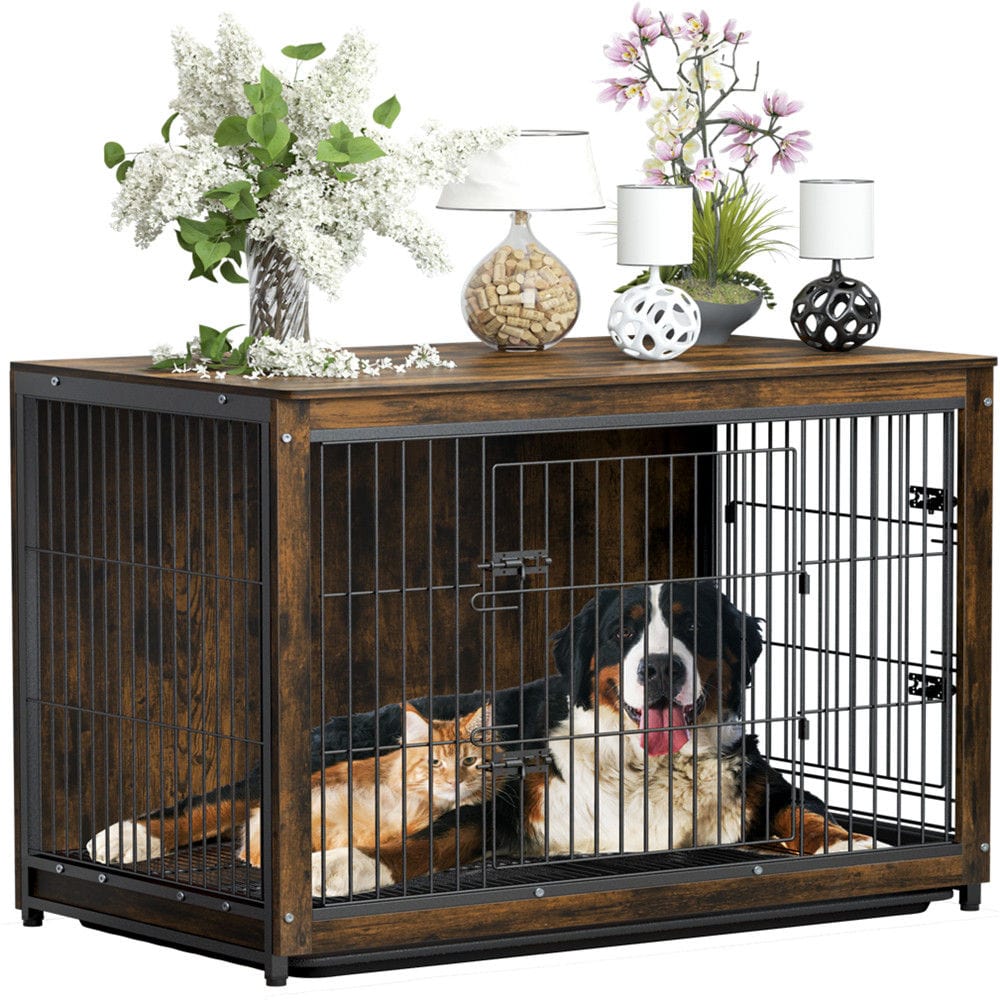 Spud Jax Petshop Large Wooden Dog Crate Kennel End Table Nightstand 100x59x74cm Large Wooden Dog Crate Kennel End Table Nightstand 100x59x74cm Pet Care > Dog Supplies > Dog Beds