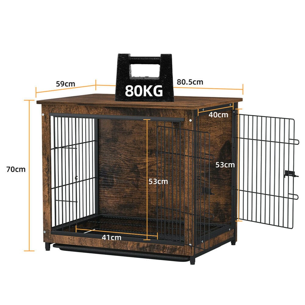 Spud Jax Petshop Medium Wooden Dog Crate Kennel 80.5x59x70cm End Table Nightstand Medium Wooden Dog Crate Kennel 80.5x59x70cm End Table Nightstand Pet Care > Dog Supplies > Dog Beds