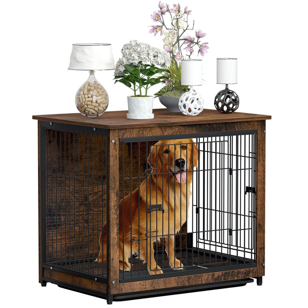 Spud Jax Petshop Medium Wooden Dog Crate Kennel 80.5x59x70cm End Table Nightstand Medium Wooden Dog Crate Kennel 80.5x59x70cm End Table Nightstand Pet Care > Dog Supplies > Dog Beds