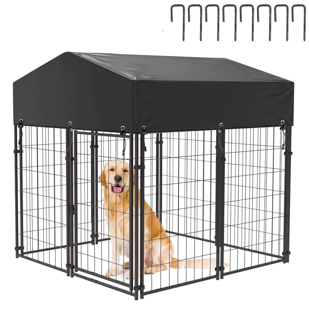 Spud Jax Petshop Outdoor Dog Kennel XS Pet Cage with Roof & Cover 127x120x134cm Outdoor Dog Kennel XS Pet Cage with Roof & Cover 127x120x134cm Pet Care > Dog Supplies > Dog Kennels