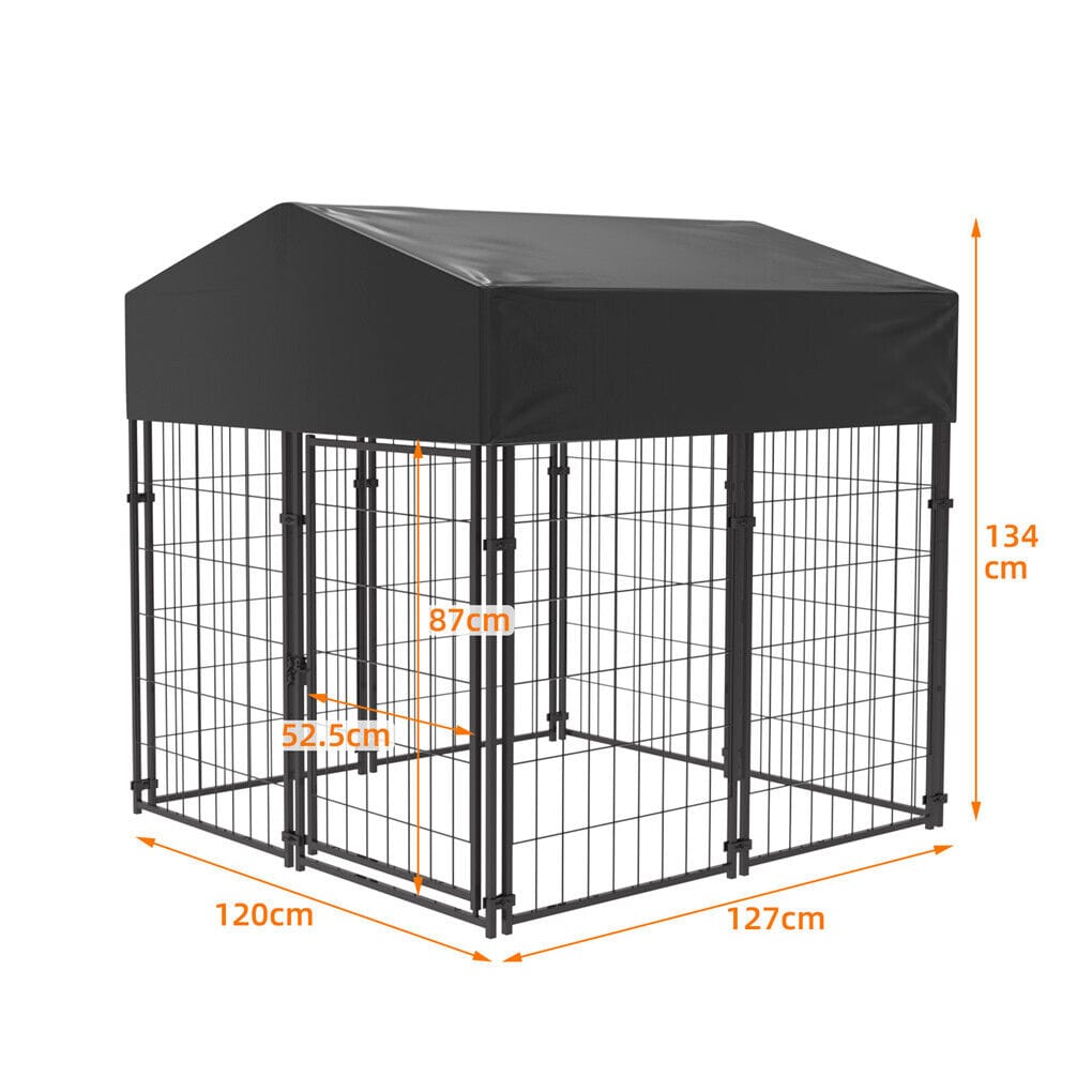 Spud Jax Petshop Outdoor Dog Kennel XS Pet Cage with Roof & Cover 127x120x134cm Outdoor Dog Kennel XS Pet Cage with Roof & Cover 127x120x134cm Pet Care > Dog Supplies > Dog Kennels