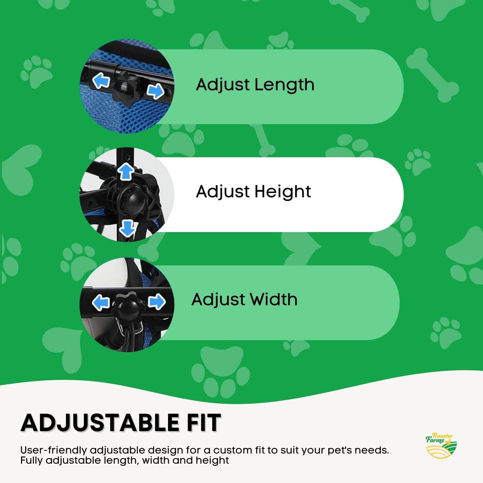 Spud Jax Petshop Rooster Farms Little Dog Wheelchair Small Harness - Adjustable Back Leg Aid Rooster Farms Little Dog Wheelchair Small Harness - Adjustable Back Leg Aid Pet Care > Dog Supplies > Dog Carriers & Crates