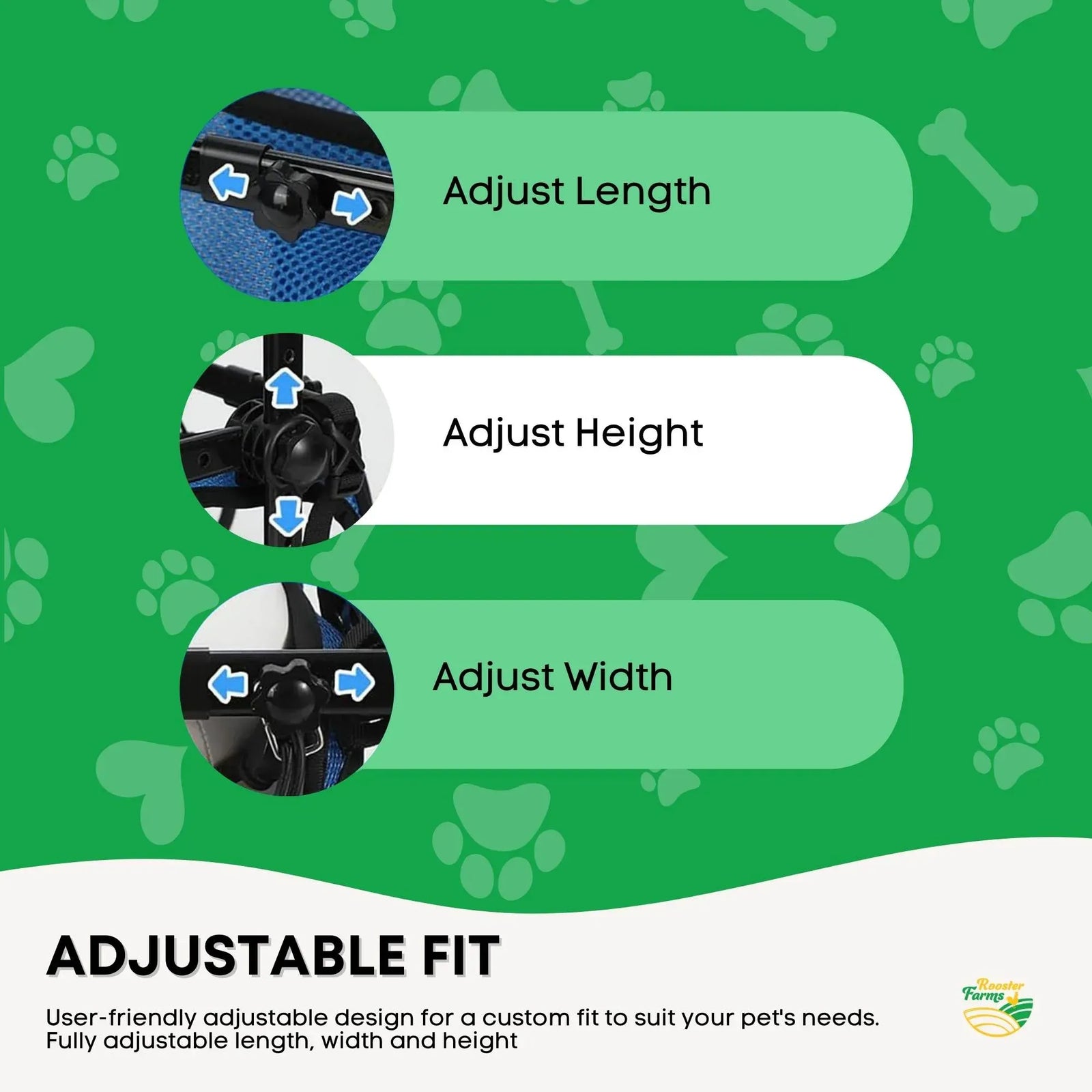 Spud Jax Petshop Rooster Farms Little Dog Wheelchair XS Harness - Adjustable Back Leg Aid Rooster Farms Little Dog Wheelchair XS Harness - Adjustable Back Leg Aid Pet Care > Dog Supplies > Dog Carriers & Crates