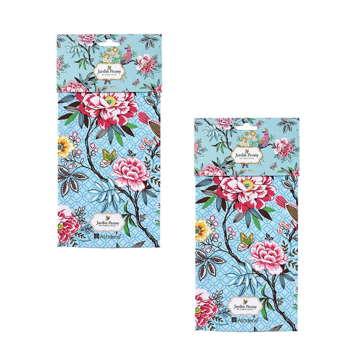 Spud Jax Petshop Set of 2 Jardin Peony Cotton Kitchen Tea Towels 50 x 70 cm Home & Garden > Kitchenware > Table Linen & Kitchen Towels